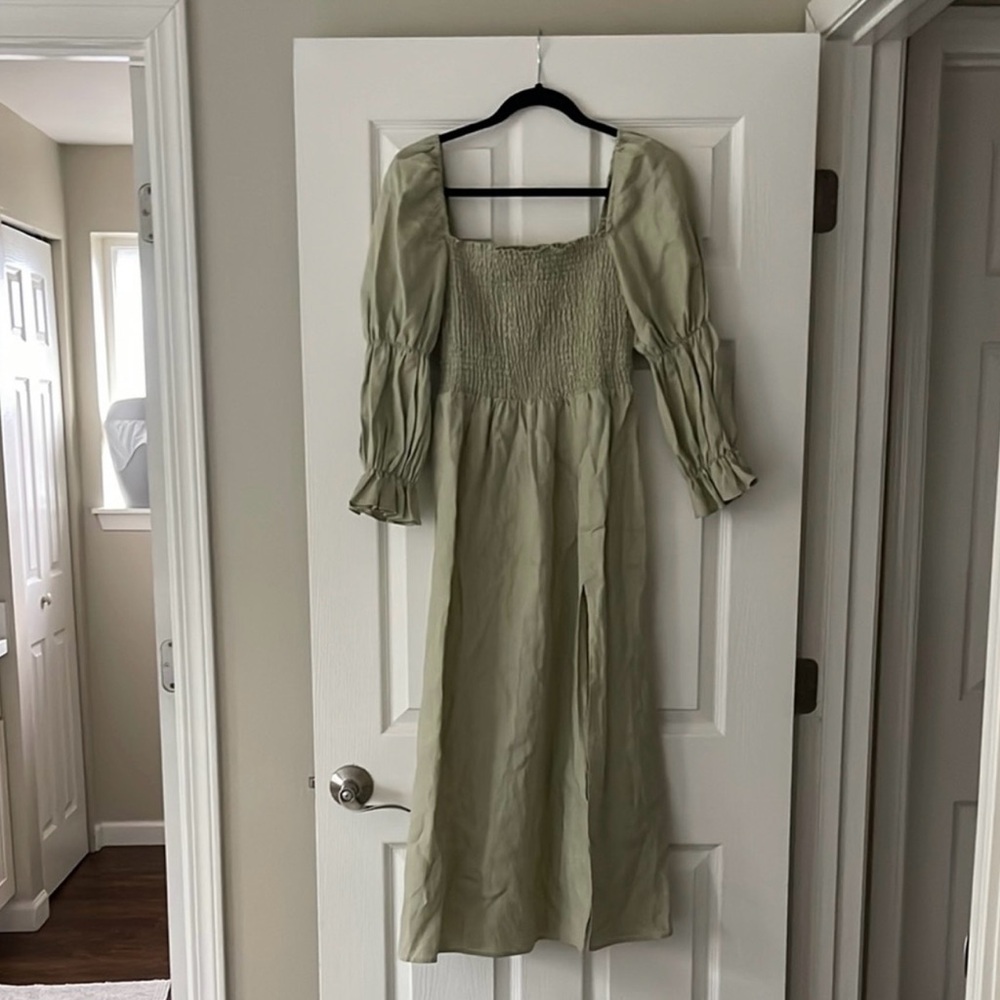 Reformation Hyland Midi dress Dried Herbs